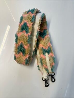 Anthropologie Fuzzy Chevron Bag Strap